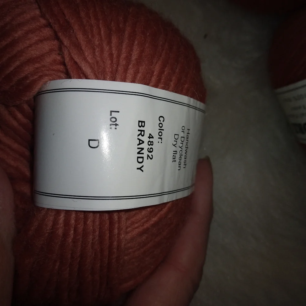 YARN Fjord Crystal Palace 100% wool, 6 balls 50g per ball, Color Brandy